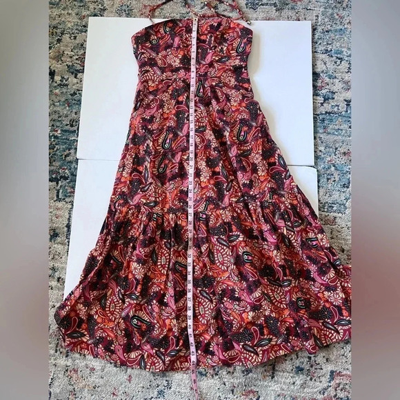 House of Harlow 1960 Revolve Paisley Cotton Halter Maxi Dress Women Size M - Picture 13 of 13